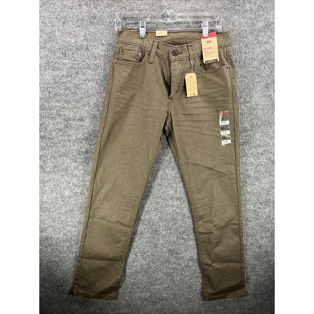 Levi's Men's 511 Straight-Fit Soft Twill Jeans Brown Size 30x30